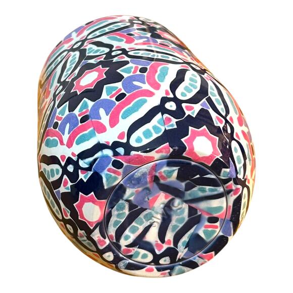 Swig Stemless Wine Tumbler 12 oz Black Pink Design - Picture 3 of 4